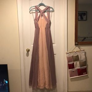 Maxi dusty pink & dusty purple dress